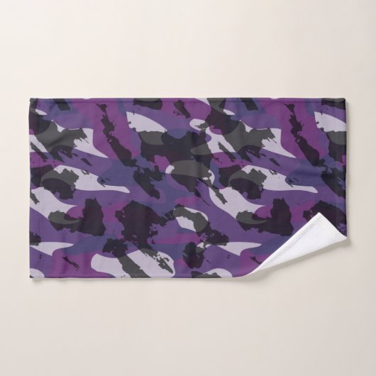 Purple Camo Abstract (Serviette à main)