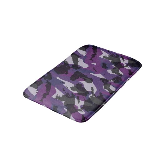 Purple Camo Abstract Badmat (Gekanteld)