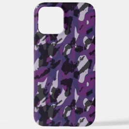 Purple Camo Abstract iPhone 12 Pro Max Hoesje