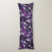 Purple Camo Abstract Lichaamskussen (Achterkant (Verticaal))