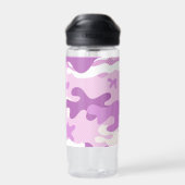 Purple Camouflage Pattern Waterfles (Achterkant)