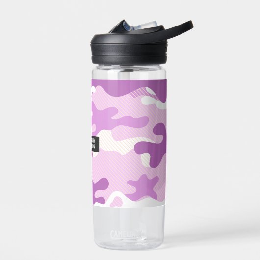 Purple Camouflage Pattern Waterfles (Links)