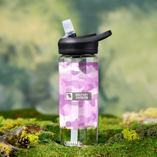 Purple Camouflage Pattern Waterfles (Buiten (Gedraaid)  )