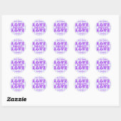 Purple Candy Stripe LOVE SWEET LOVE sticker (Feuille)