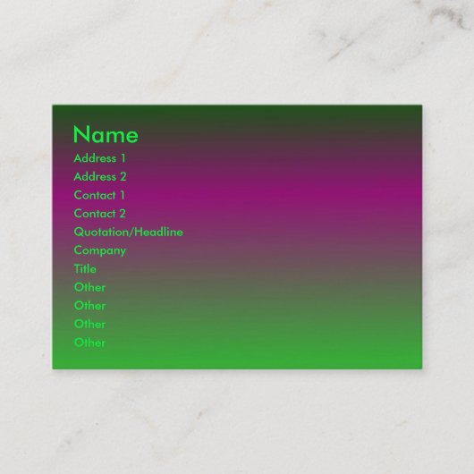 Purple - Carte de profil verte (Devant)