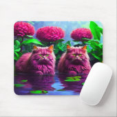 Purple Cat Mouse Pad – Perfect Gift for Cat Lovers Muismat (Met muis)
