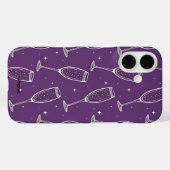 Purple Champagne Night iPhone 16 Coque (Verso (horizontal))