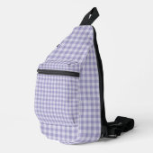 Purple Checkerboard Pattern Sling Bag (Rechterhoek)