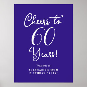 Purple Cheers à 60 ans Affiche de bienvenue d'anni