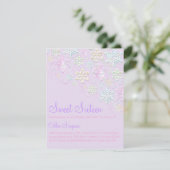 Purple Chic Snowflake Sweet16 Invitation (Debout devant)