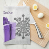 Purple Christmas Cadeau de vacances serviette de c (Quart Plié)