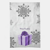 Purple Christmas Cadeau de vacances serviette de c (Vertical)