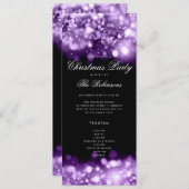Purple Christmas Lights Invitation Programme et me (Devant / Derrière)