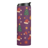 Purple Christmas Pattern Aesthetic – Cute Holiday Thermosbeker (Gedraaid links)