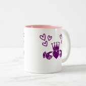 Purple Claddagh Ring Coffee Mug (Devant droit)