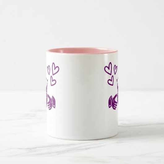 Purple Claddagh Ring Coffee Mug (Centre)