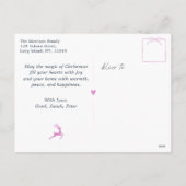 Purple clair : Bow & Trees Doodles Carte postale d (Dos)