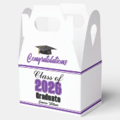 Purple Class of 2026 Custom Graduation Party Bedankdoosjes (Geopend)