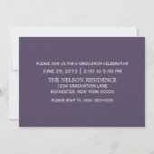 Purple Classy Keys Invitation de diplôme (Dos)