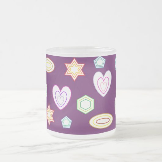 Purple colour Shapes mug (Centre)