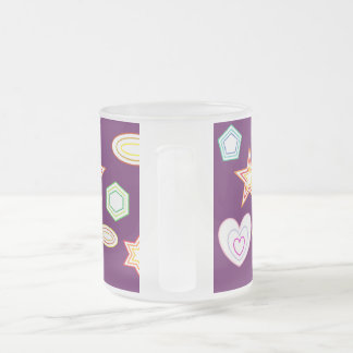Purple colour Shapes mug Matglas Koffiemok