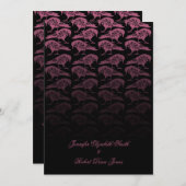 Purple Corbeau Faire-part de mariage gothique (Devant / Derrière)