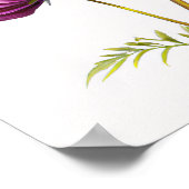 Purple Cosmos Fleurs Art Imprimer Poster (Coin)