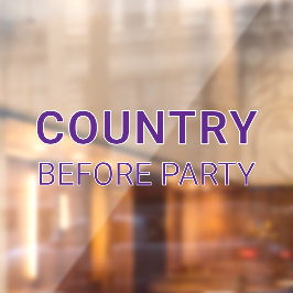 Purple Country Before Party Political Raamsticker