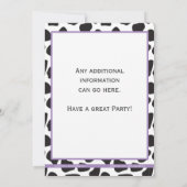 Purple Cow Print Cowgirl Bachelorette Invitation (Dos)