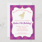 Purple Cowgirl Horse Anniversaire Fête Invitation (Devant)