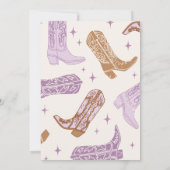 Purple Cowgirl première invitation anniversaire (Dos)
