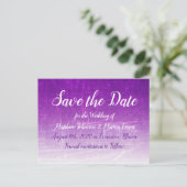 Purple Crackle Personnalisé Enregistrer la carte p (Debout devant)