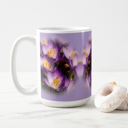 Purple Crocus Coffee Mug Koffiemok (Met donut)
