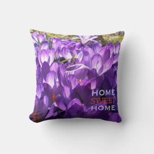 Purple Crocus-Home Sweet Home Coussin * Personnali