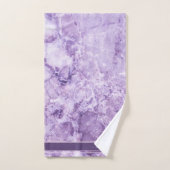 Purple crystal Monogram Name Marble Custom  Bad Handdoek (Handdoek)