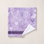 Purple crystal Monogram Name Marble Custom  Bad Handdoek (Wasdoekje)