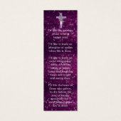 Purple Custom Photo Memorial Poem Signet funéraire (Dos)