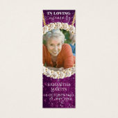 Purple Custom Photo Memorial Poem Signet funéraire (Devant)