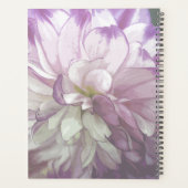 Purple Dahlia Floral Planificateur hebdomadaire/me (Dos)