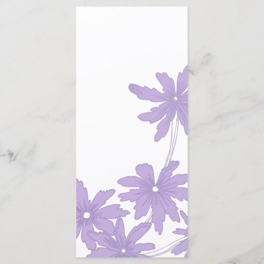 Purple Daisies sur le programme de mariage blanc (Dos)