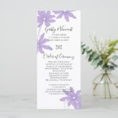 Purple Daisies sur le programme de mariage blanc (Debout devant)
