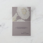 Purple Daisy Antique Mariage Carte de remerciement (Intérieur)