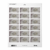 Purple Daisy Antique Mariage RSVP Étiquette de adr (Feuille entière)