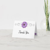 Purple Daisy Carte de remerciements (Devant)