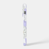 Purple Daisy Checkered Phone Case iPhone Hoesje (Linkerkant)