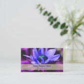 Purple Daisy Floral Art Carte de visite (Debout devant)