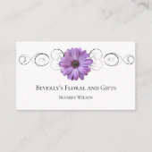 Purple Daisy Floral Shop Carte de visite (Devant)
