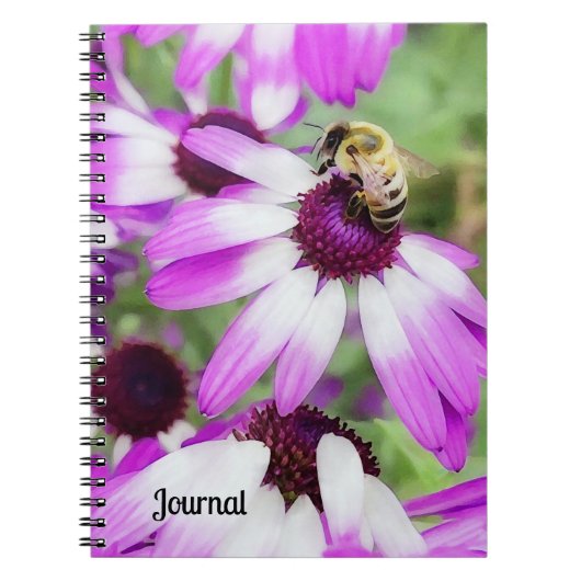 Purple Daisy Flowers et Bee Journal (Devant)