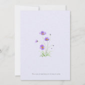 purple daisy wedding invitation  (Dos)
