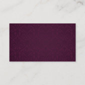 Purple Damask carte de visite de comptabilité/comp (Dos)